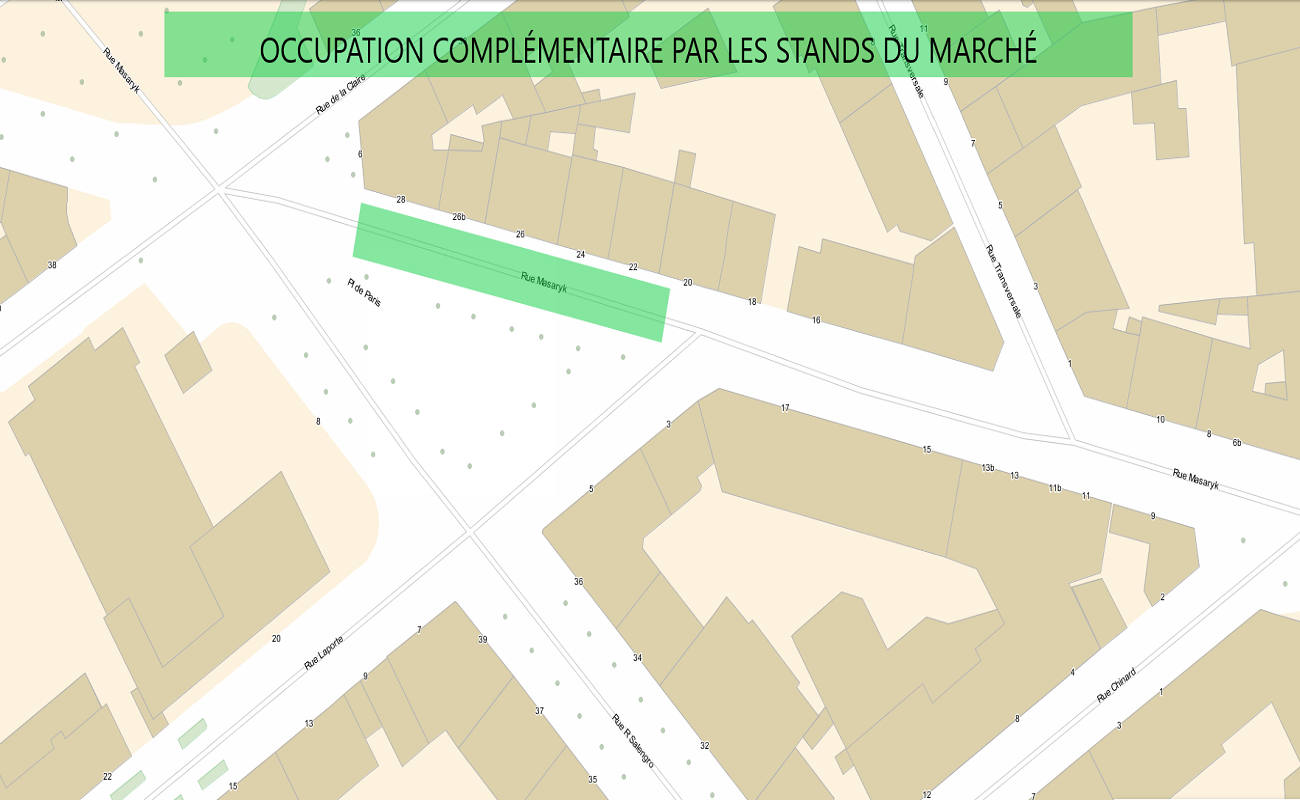 Plan piétonisation rue Masaryck